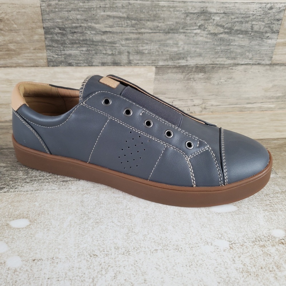 Spenco Malibu Lux Womens Shoes Sz 12 W Iron Door Leather Lace Up Low Top Sneaker